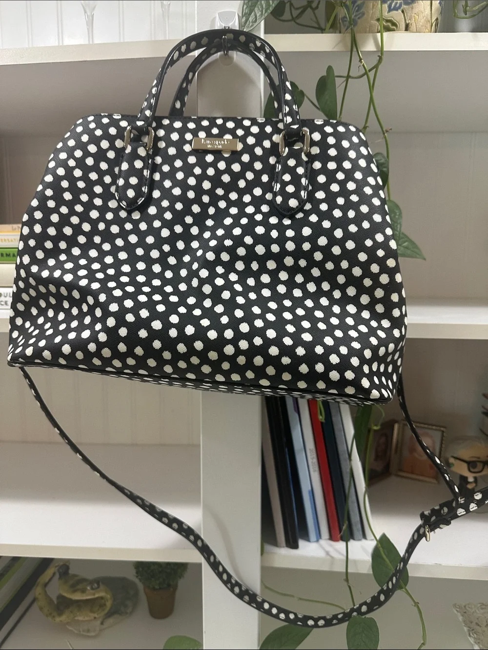 kate spade Black and White Polka Dot Satchel